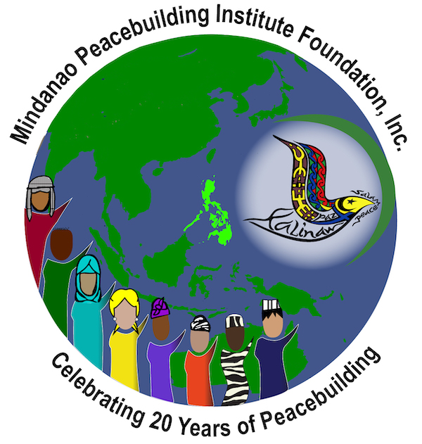 MPI Celebrating 20 Years of Peacebuilding Globe with diverse characters and MPI logo